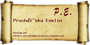 Procháska Evelin névjegykártya